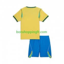 Maillot Domicile Brésil World Cup 2026 Manches Courtes Jeune Enfant(+shorts)