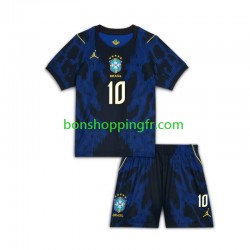 Maillot Extérieur Brésil Vinicius Junior 10 World Cup 2026 Manches Courtes Jeune Enfant(+shorts)