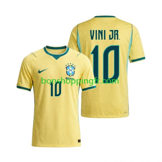 Maillot Domicile Brésil Vinicius Junior 10 World Cup 2026 Manches Courtes Homme