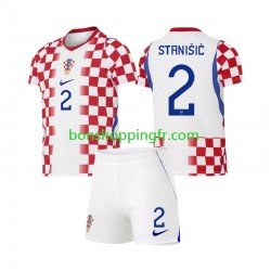Maillot Domicile Croatie Josip Stanisic 2 World Cup 2026 Manches Courtes Jeune Enfant(+shorts)
