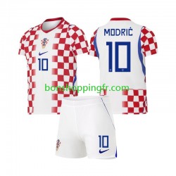 Maillot Domicile Croatie Luka Modric 10 World Cup 2026 Manches Courtes Jeune Enfant(+shorts)