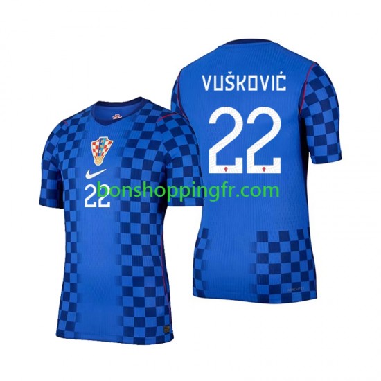 Maillot Extérieur Croatie Luka Vuskovic 22 World Cup 2026 Manches Courtes Homme