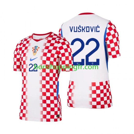 Maillot Domicile Croatie Luka Vuskovic 22 World Cup 2026 Manches Courtes Homme