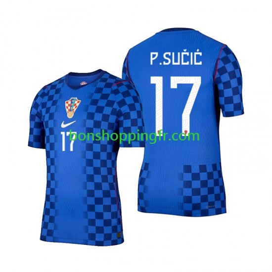 Maillot Extérieur Croatie Petar Sucic 17 World Cup 2026 Manches Courtes Homme