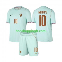 Maillot Extérieur France Kylian Mbappe 10 World Cup 2026 Manches Courtes Jeune Enfant(+shorts)