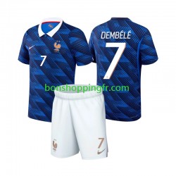 Maillot Domicile France Ousmane Dembele 7 World Cup 2026 Manches Courtes Jeune Enfant(+shorts)