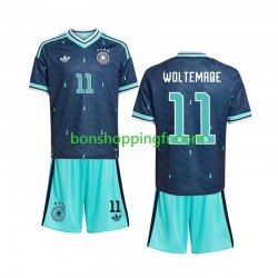 Maillot Extérieur Allemagne Nick Woltemade 11 World Cup 2026 Manches Courtes Jeune Enfant(+shorts)