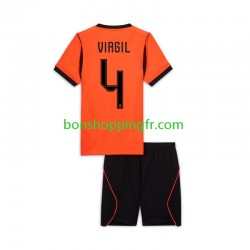 Maillot Domicile Pays-Bas Virgil van Dijk 4 World Cup 2026 Manches Courtes Jeune Enfant(+shorts)