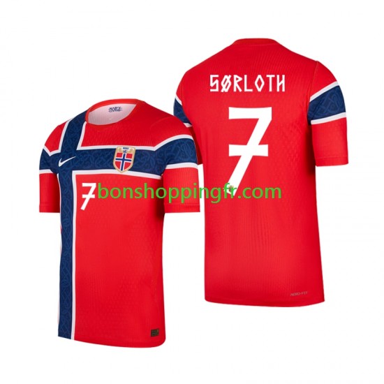 Maillot Domicile Norvège Alexander Sorloth 7 World Cup 2026 Manches Courtes Homme