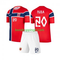Maillot Domicile Norvège Antonio Nusa 20 World Cup 2026 Manches Courtes Jeune Enfant(+shorts)