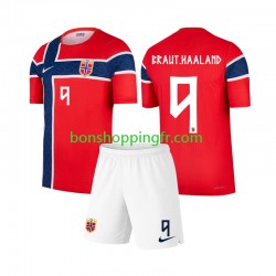 Maillot Domicile Norvège Erling Haaland 9 World Cup 2026 Manches Courtes Jeune Enfant(+shorts)