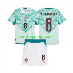 Maillot Extérieur Portugal Bruno Fernandes 8 2026 2027 Manches Courtes Jeune Enfant(+shorts)
