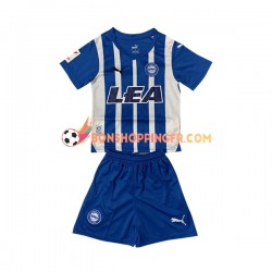 Maillot Domicile Deportivo Alaves 2023-2024 Manches Courtes Jeune Enfant(+shorts)