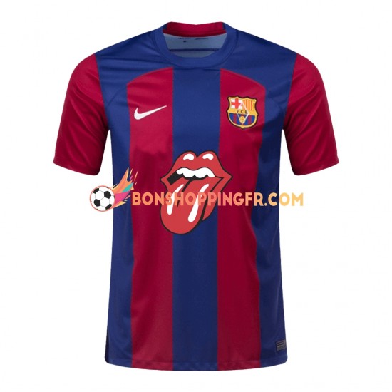 Maillot Domicile FC Barcelone Rolling Stones 2023-2024 Manches Courtes Homme