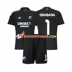 Maillot Extérieur FC Copenhague Gardien GRABARA 1 2023-2024 Manches Courtes Jeune Enfant(+shorts)