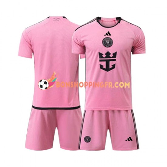 Maillot Domicile InterMiami 2024 Manches Courtes Jeune Enfant(+shorts)