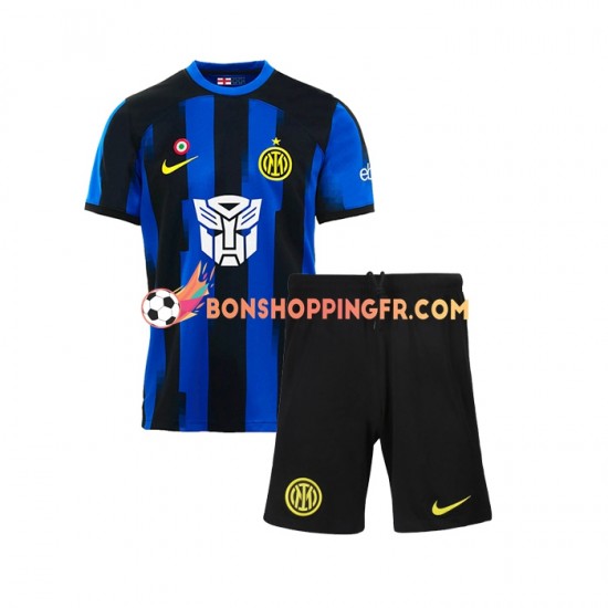 Maillot Domicile Inter Milan Transformers 2023-2024 Manches Courtes Jeune Enfant(+shorts)