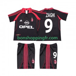 Maillot Rétro 3ème AC Milan INZAGHI 9 2000 2001 Manches Courtes Jeune Enfant(+shorts)