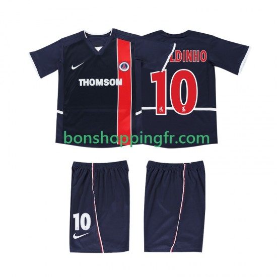 Maillot Rétro Domicile AC Milan RONALDINHO 10 2002 2003 Manches Courtes Jeune Enfant(+shorts)
