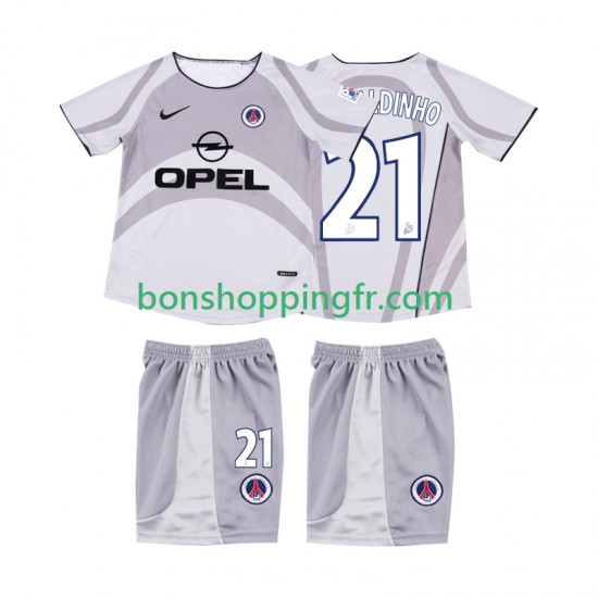 Maillot Rétro Extérieur AC Milan RONALDINHO 21 2001 2002 Manches Courtes Jeune Enfant(+shorts)