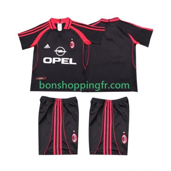 Maillot Rétro 3ème AC Milan 2000 2001 Manches Courtes Jeune Enfant(+shorts)