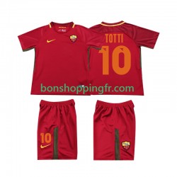 Maillot Rétro Domicile AS Rome Totti 10 2017-2018 Manches Courtes Jeune Enfant(+shorts)