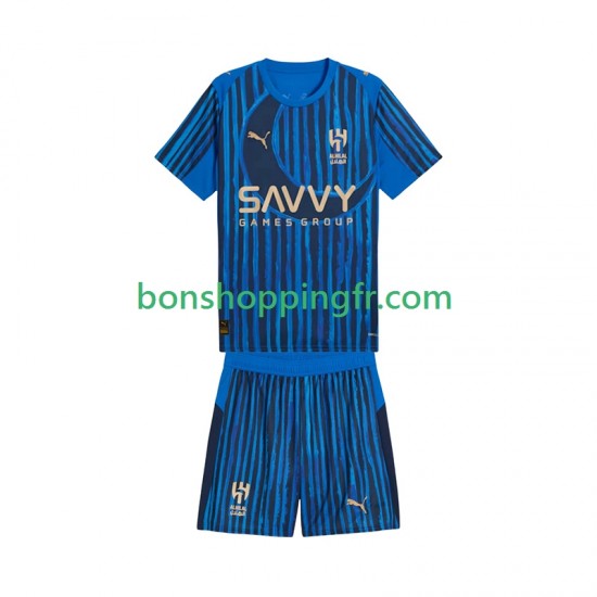 Maillot Domicile Al Hilal CWC 2025-2026 Manches Courtes Jeune Enfant(+shorts)