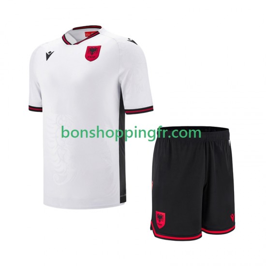 Maillot Extérieur Albanie 2025-2026 Manches Courtes Jeune Enfant(+shorts)