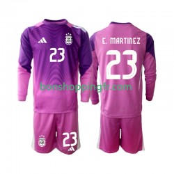 Maillot Domicile Argentine Gardien Emiliano Martinez 23 2025 Manches Longues Jeune Enfant(+shorts)