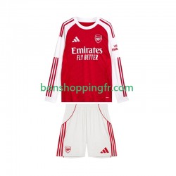 Maillot Domicile Arsenal 2025-2026 Manches Longues Jeune Enfant(+shorts)
