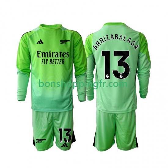 Maillot Extérieur Arsenal Gardien Kepa Arrizabalaga 13 2025-2026 Manches Longues Jeune Enfant(+shorts)