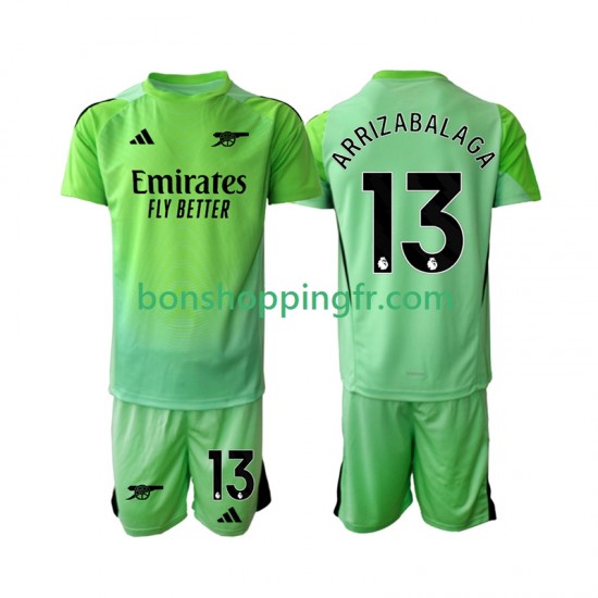 Maillot Extérieur Arsenal Gardien Kepa Arrizabalaga 13 2025-2026 Manches Courtes Jeune Enfant(+shorts)