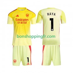 Maillot Domicile Arsenal Gardien Raya 1 2025-2026 Manches Courtes Jeune Enfant(+shorts)
