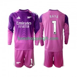 Maillot 3ème Arsenal Gardien Raya 1 2025-2026 Manches Longues Jeune Enfant(+shorts)