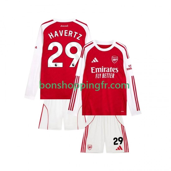 Maillot Domicile Arsenal Kai Havertz 29 2025-2026 Manches Longues Jeune Enfant(+shorts)