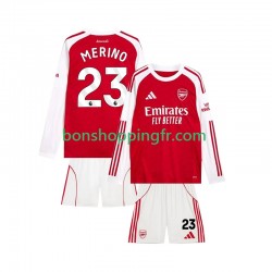 Maillot Domicile Arsenal Merino 23 2025-2026 Manches Longues Jeune Enfant(+shorts)