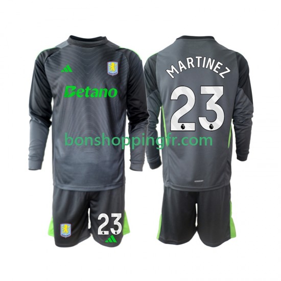 Maillot Domicile Aston Villa Gardien Emiliano Martinez 23 2025-2026 Manches Longues Jeune Enfant(+shorts)