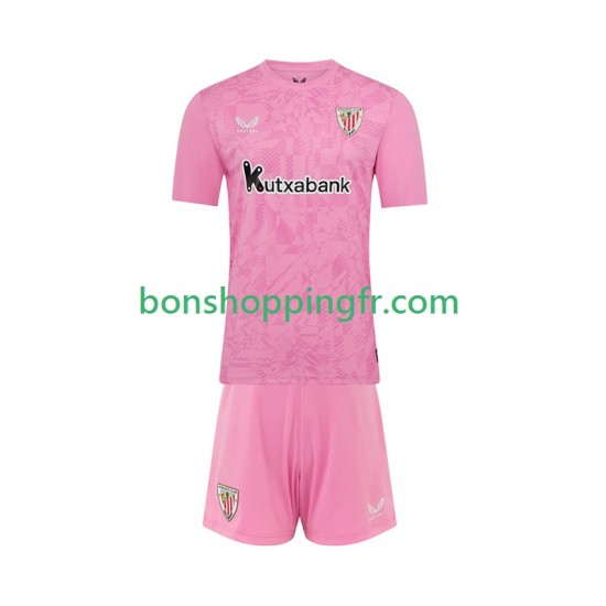 Maillot Extérieur Athletic Bilbao Gardien 2025-2026 Manches Courtes Jeune Enfant(+shorts)