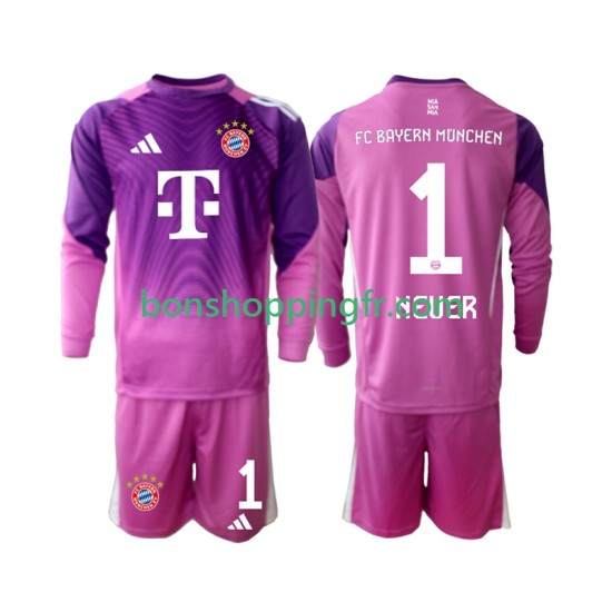 Maillot 4ème Bayern Munich Gardien Manuel Neuer 1 2025-2026 Manches Longues Jeune Enfant(+shorts)