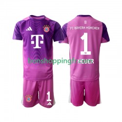 Maillot 4ème Bayern Munich Gardien Manuel Neuer 1 2025-2026 Manches Courtes Jeune Enfant(+shorts)
