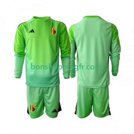Maillot Domicile Belgique Gardien 2025 Manches Longues Jeune Enfant(+shorts)