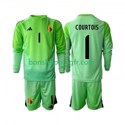 Maillot Domicile Belgique Gardien Thibaut Courtoi 1 2025 Manches Longues Jeune Enfant(+shorts)