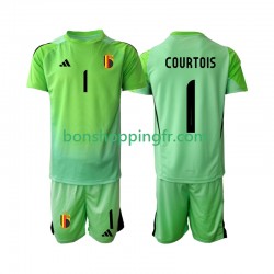 Maillot Domicile Belgique Gardien Thibaut Courtoi 1 2025 Manches Courtes Jeune Enfant(+shorts)