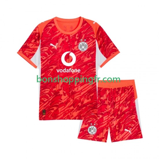 Maillot Extérieur Borussia Dortmund Gardien 2025-2026 Manches Courtes Jeune Enfant(+shorts)
