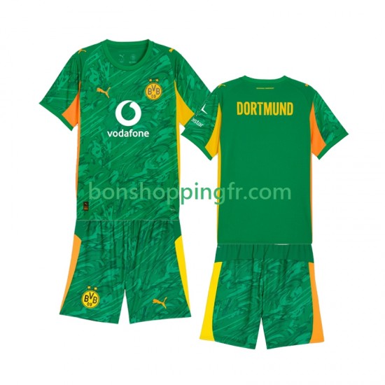 Maillot Domicile Borussia Dortmund Gardien 2025-2026 Manches Courtes Jeune Enfant(+shorts)
