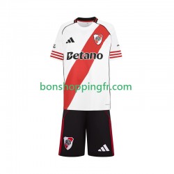 Maillot Domicile CA River Plate 2025-2026 Manches Courtes Jeune Enfant(+shorts)
