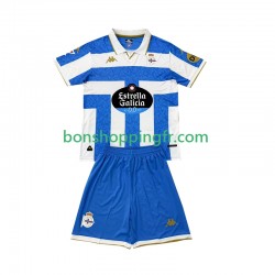 Maillot Domicile Deportivo La Coruna 2025-2026 Manches Courtes Jeune Enfant(+shorts)