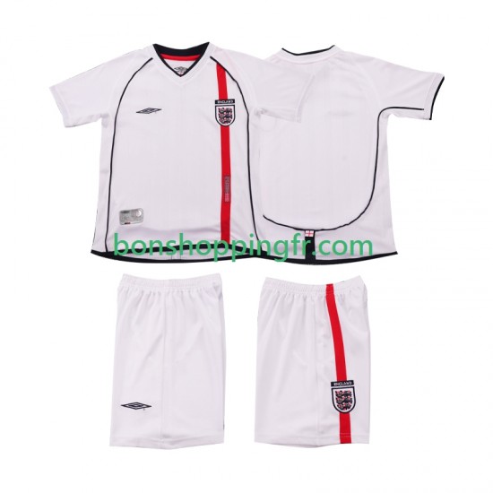 Maillot Rétro Domicile Angleterre 2002 Manches Courtes Jeune Enfant(+shorts)