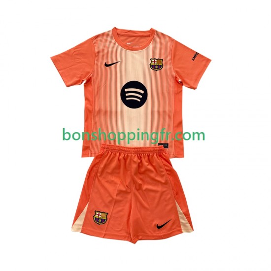 Maillot 4ème FC Barcelone Gardien 2025-2026 Manches Courtes Jeune Enfant(+shorts)