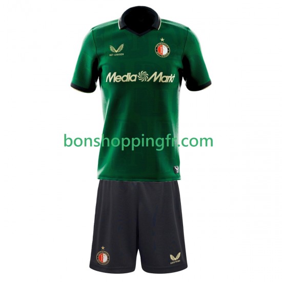 Maillot 4ème Feyenoord Rotterdam 2025-2026 Manches Courtes Jeune Enfant(+shorts)